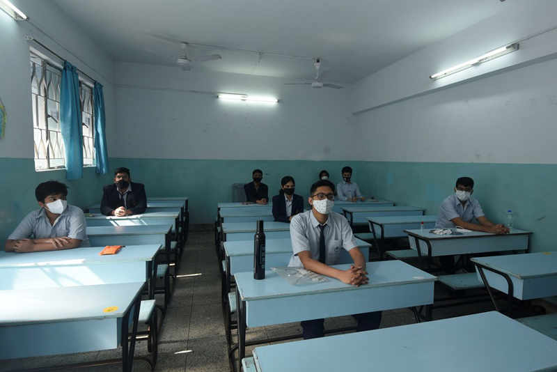 Glimpses of students attending physical classes in Kolkata as West Bengal schools reopen from today
