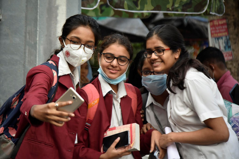 Glimpses of students attending physical classes in Kolkata as West Bengal schools reopen from today