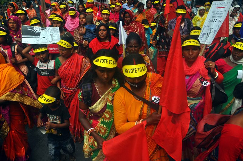 Rally held in Kolkata urging people to reject BJP