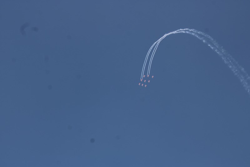Tegas display during the rehearsls ahead of AERO INDIA