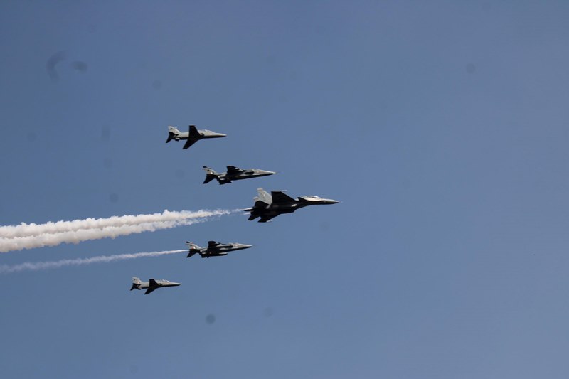 Tegas display during the rehearsls ahead of AERO INDIA