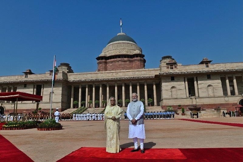 PM Modi receives Sheikh Hasina in New Delhi