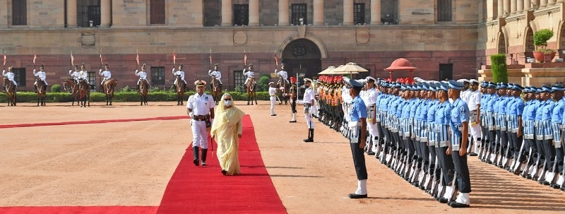 PM Modi receives Sheikh Hasina in New Delhi