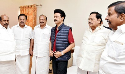 M K Stalin leaves for Dubai, Abu Dhabi on a four-day visit to woo investors