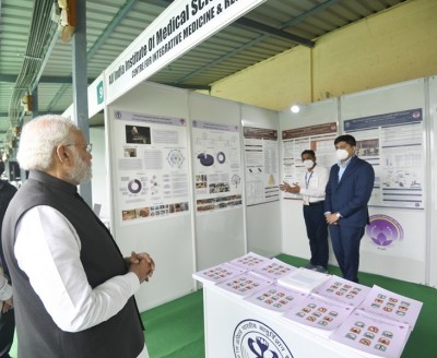 PM Modi visits exhibition in Mysore