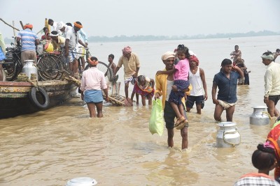 Submerged area of Patna after heavy rains