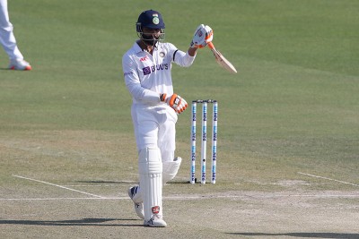 Ravindra Jadeja slams century on second day of first Test against Sri Lanka