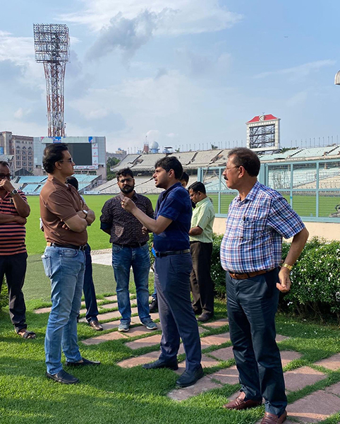 BCCI chief Sourav Ganguly inspects preparations at Eden Gardens for IPL playoffs