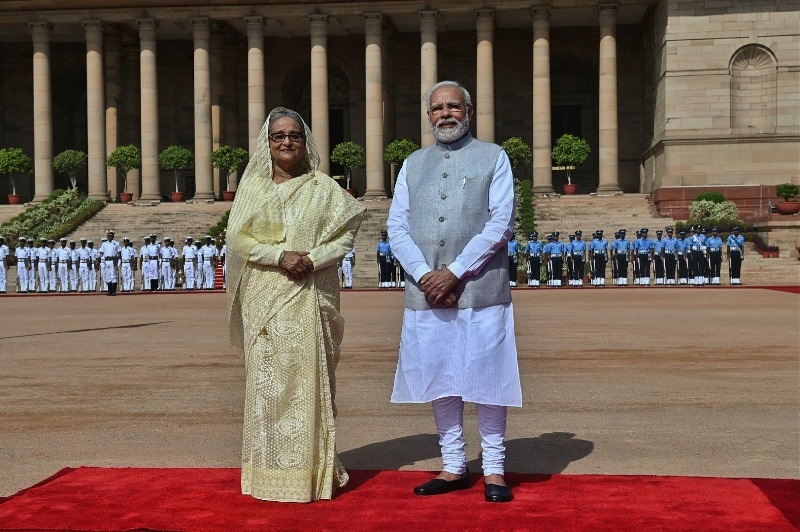 PM Modi receives Sheikh Hasina in New Delhi