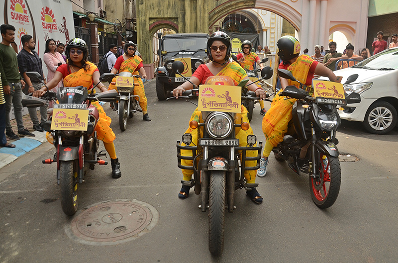 ITC’s Sunrise Spices commences Durga Puja festivities with women bikers in Kolkata