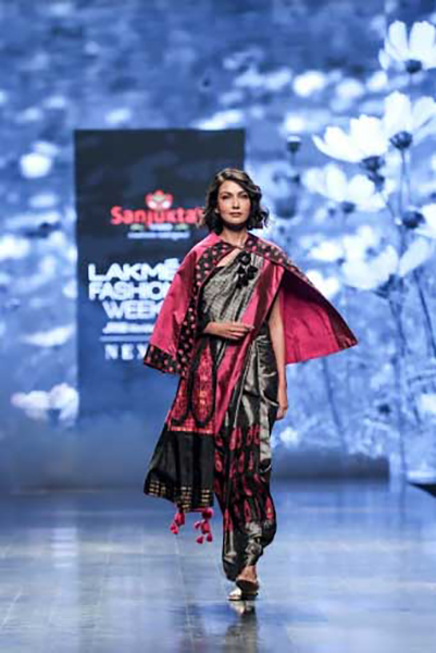 Sanjukta Dutta brings colourful festive fervour at Lakme Fashion Week