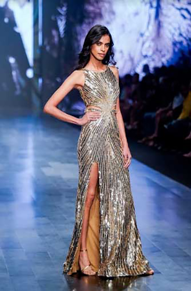 LKW: Nikita Tandon’s metallic fashion offering glitters