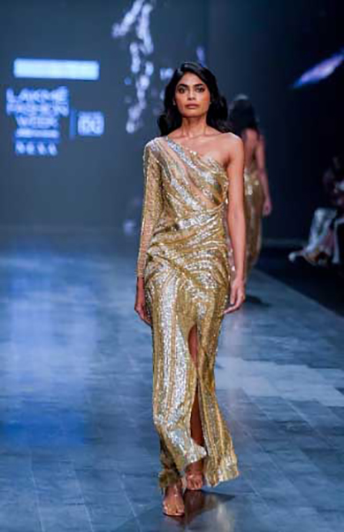 LKW: Nikita Tandon’s metallic fashion offering glitters