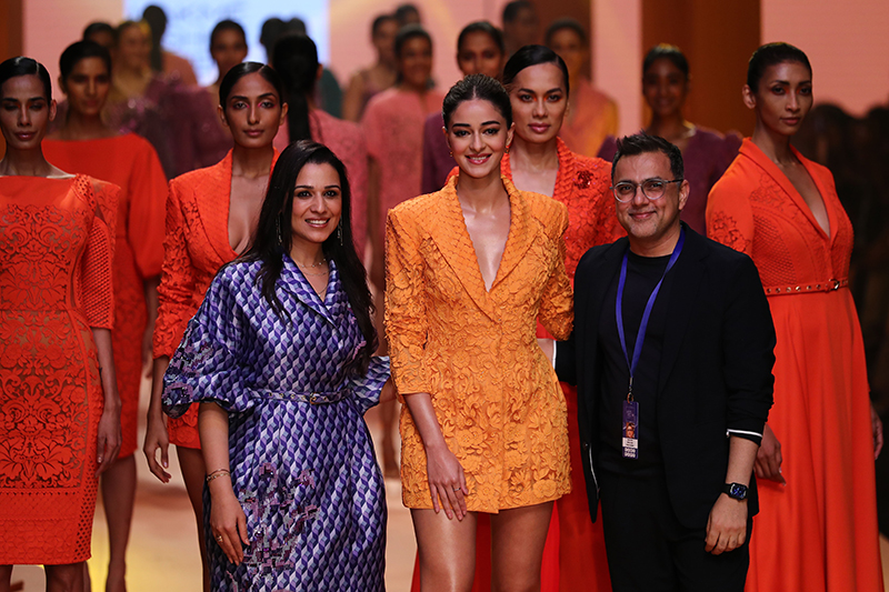 LFW: Ananya Pandey walks down ramp for Pankaj and Nidhi