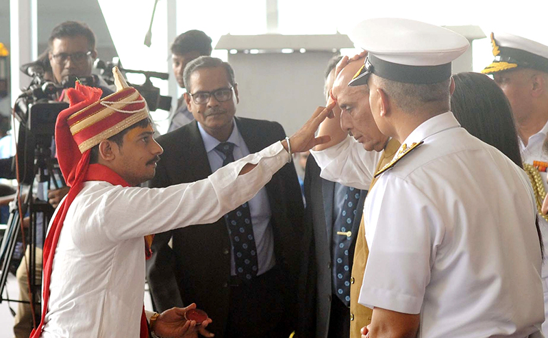 Rajnath Singh visits Kolkata, launches Y- 3023 Dunagiri, Project 17A frigate