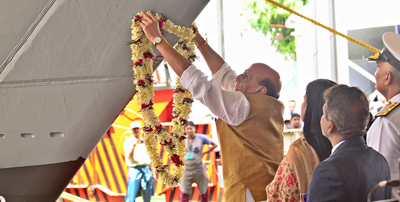 Rajnath Singh visits Kolkata, launches Y- 3023 Dunagiri, Project 17A frigate