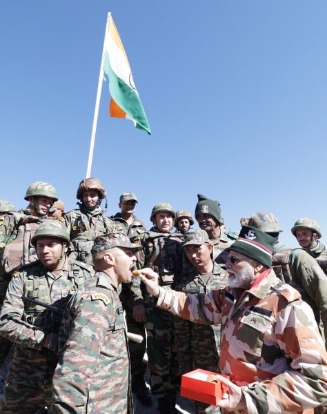 PM Modi celebrates Diwali with Indian Army jawan at Himachal Pradesh's Lepcha