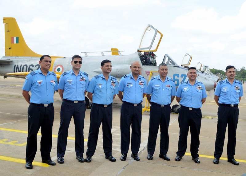 Air Commodore Pankaj Jain, others during Media Orientation Capsule