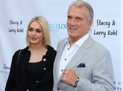 Actor Dolph Lundgren married his 27-year-old fiancée Emma Krokdal in Greece