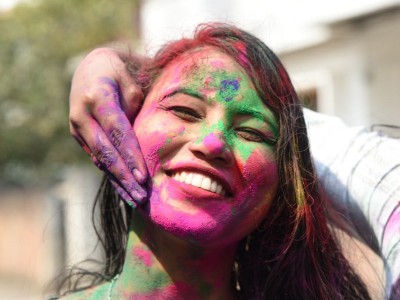 Holi celebration in Guwahati