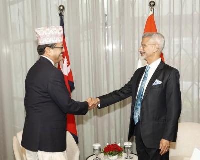 S Jaishankar meets Nepal counterpart NP Saud in Kathmandu