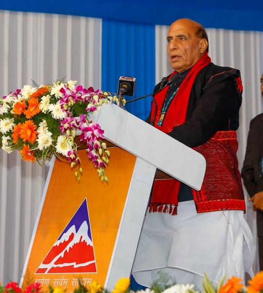 Rajnath Singh speaks at the inauguration of crucial bridge to LAC in Arunachal