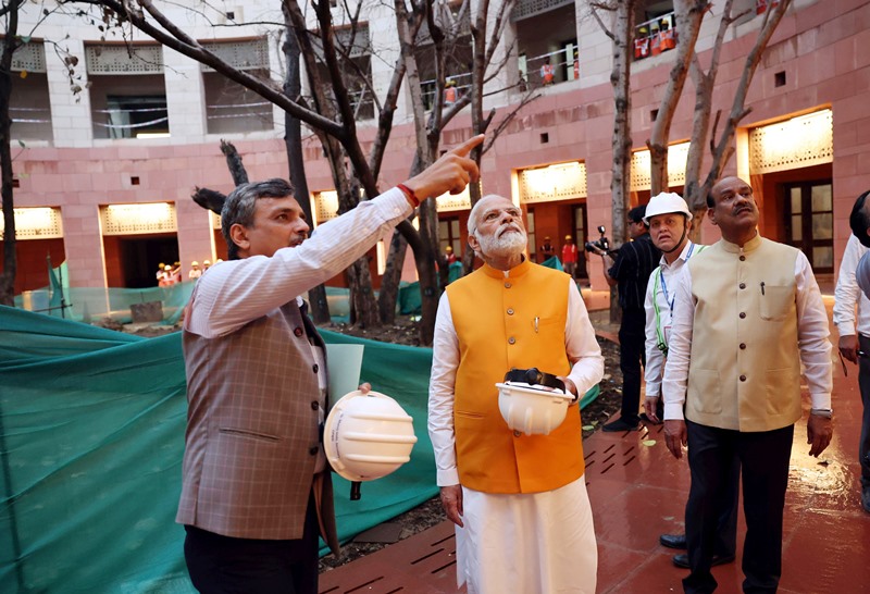 PM Modi takes new Parliament House tour