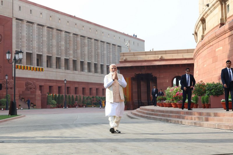 PM Modi installs 'Sengol' at new Parliament building