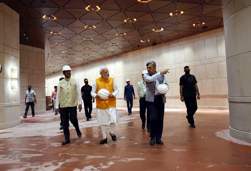 PM Modi takes new Parliament House tour