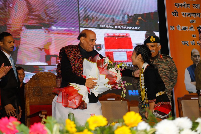 Rajnath Singh speaks at the inauguration of crucial bridge to LAC in Arunachal