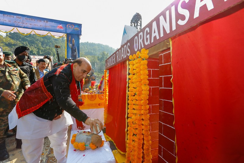 Rajnath Singh speaks at the inauguration of crucial bridge to LAC in Arunachal