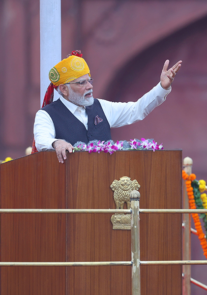 PM Modi addresses nation from Red Fort as India celebrates Independence Day