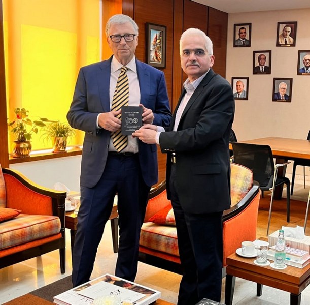 Shaktikanta Das meets Microsoft co-founder Bill Gates in Mumbai