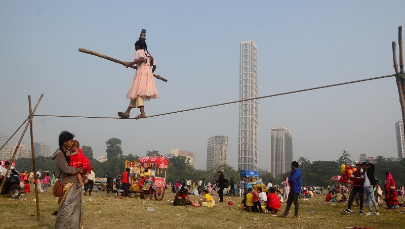 People in Kolkata welcome 2024