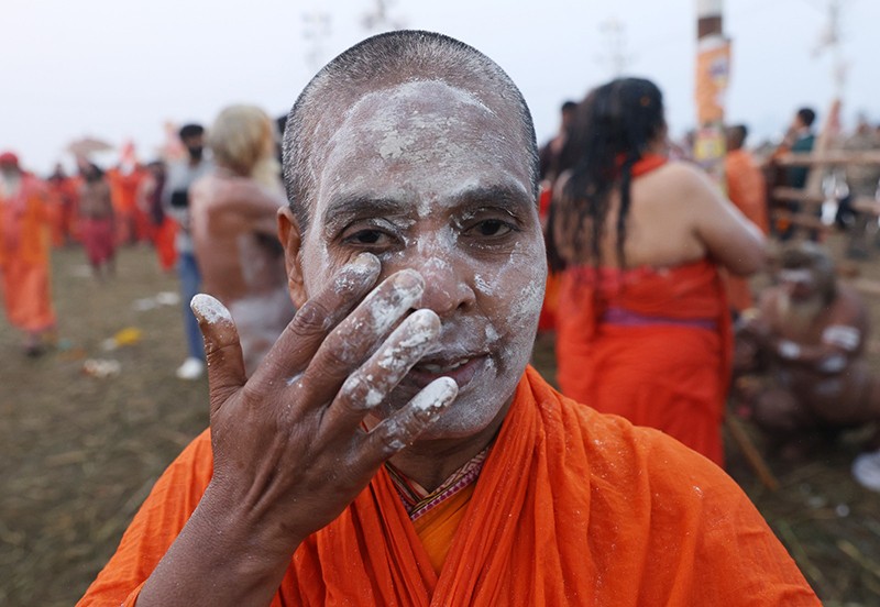 Maha Kumbh 2025: Naga sadhus steal the show on Triveni bank