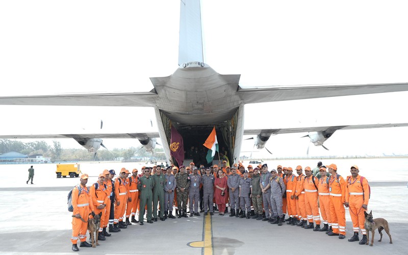 In Images: India sends humanitarian aid to earthquake-hit Myanmar