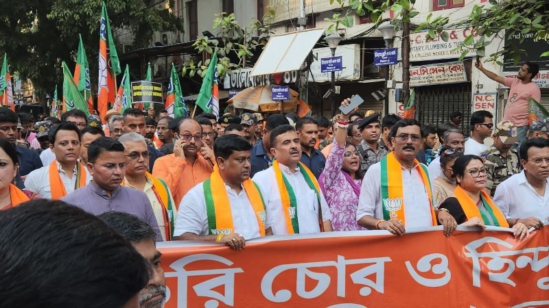 BJP protests SSC scam job loss against Mamata govt in Kolkata
