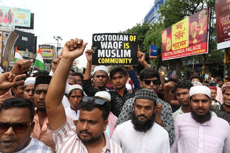 Muslims take to Kolkata streets to protest Waqf amendment