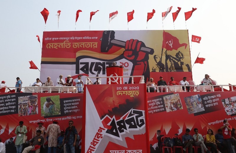 Left organisations host rally at iconic Brigade Parade Ground in Kolkata