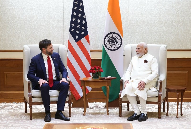 In Images: US Vice President JD Vance meets PM Modi in Delhi