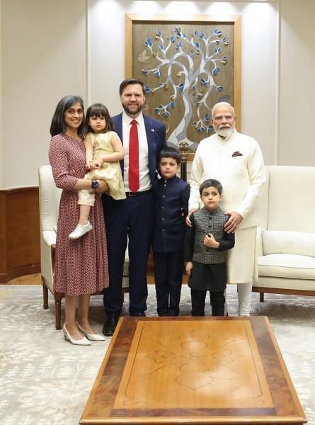 In Images: US Vice President JD Vance meets PM Modi in Delhi