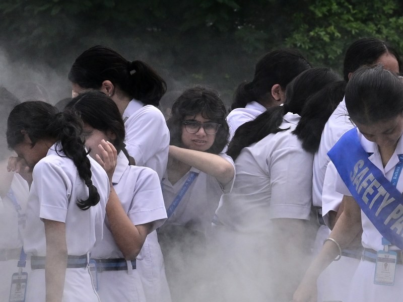 In Images: Kolkata schools conduct mock security drills amid India-Pakistan standoff