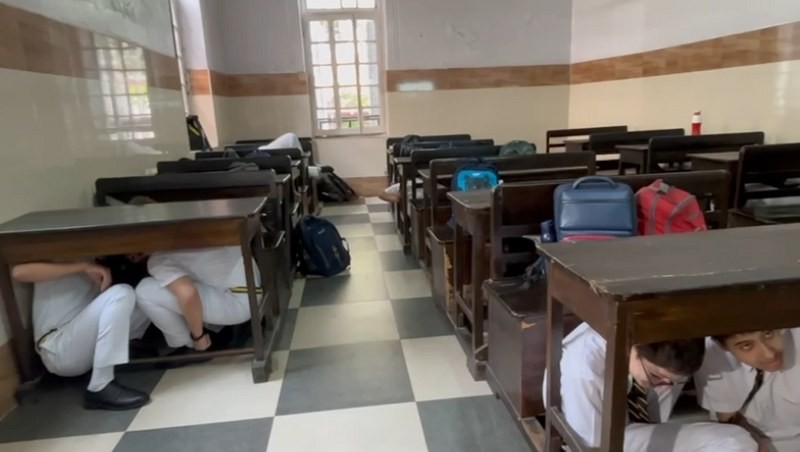 In Images: Kolkata schools conduct mock security drills amid India-Pakistan standoff
