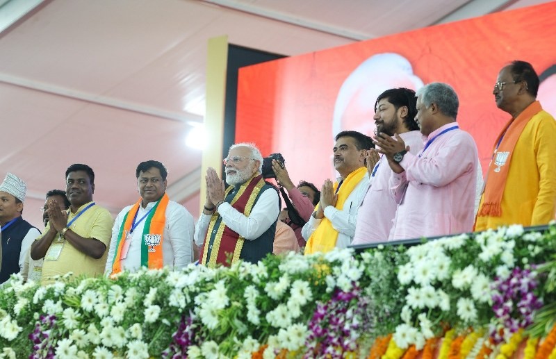 In Images: PM Modi addresses rally in West Bengal in his four-state visit tour