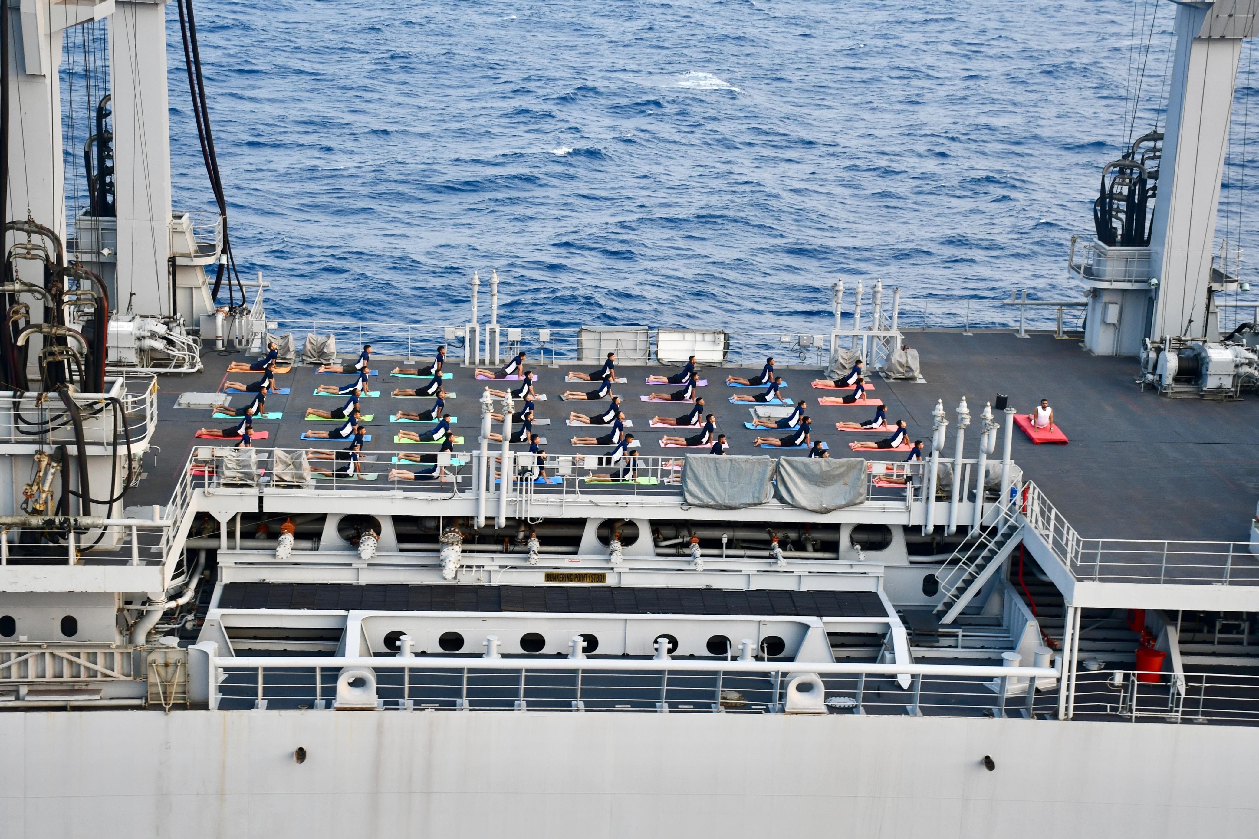 In Images: Indian Navy gears up to observe International Yoga Day