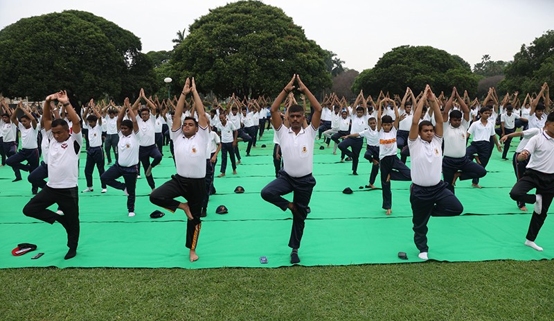 In Images: World Yoga Day - NCC cadets perform yoga at Victoria Memorial garden