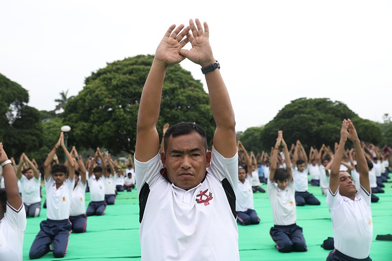 In Images: World Yoga Day - NCC cadets perform yoga at Victoria Memorial garden