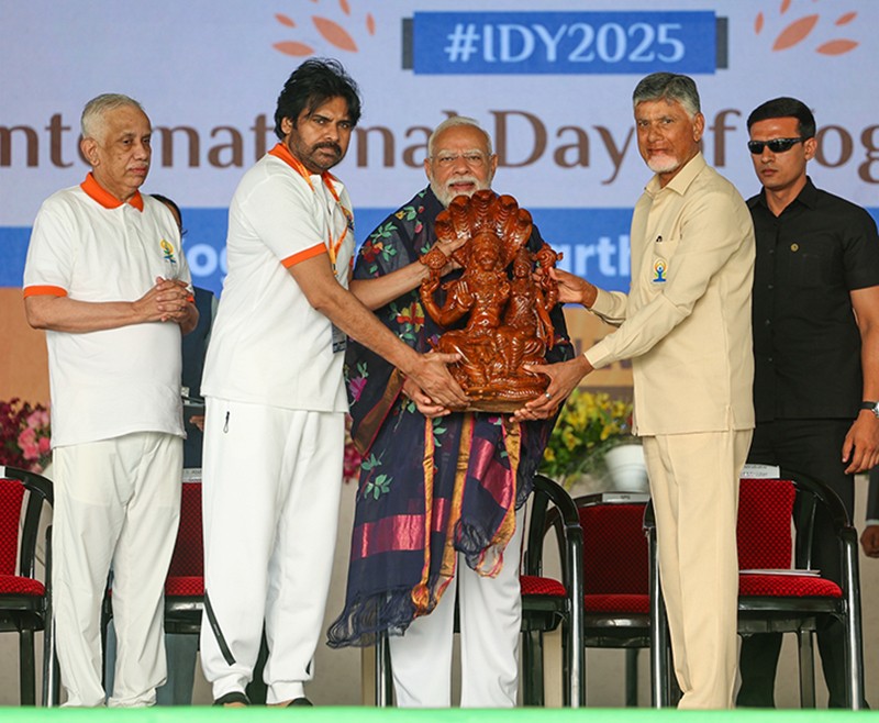 In Images: PM Modi participates in 11th International Day of Yoga celebrations