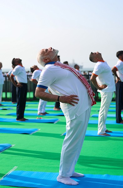 In Images: PM Modi participates in 11th International Day of Yoga celebrations