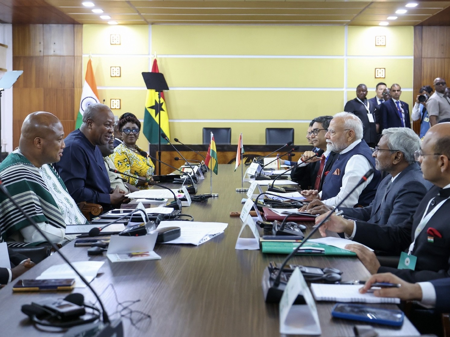 In Images: PM Modi meets Ghana Prez John Dramani Mahama prior to their deliberations